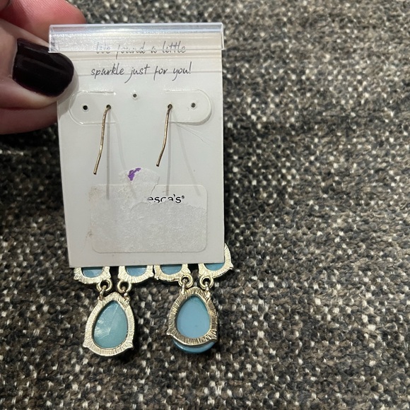 Francesca’s Turquoise Costume Chandelier Earrings - Picture 2 of 3